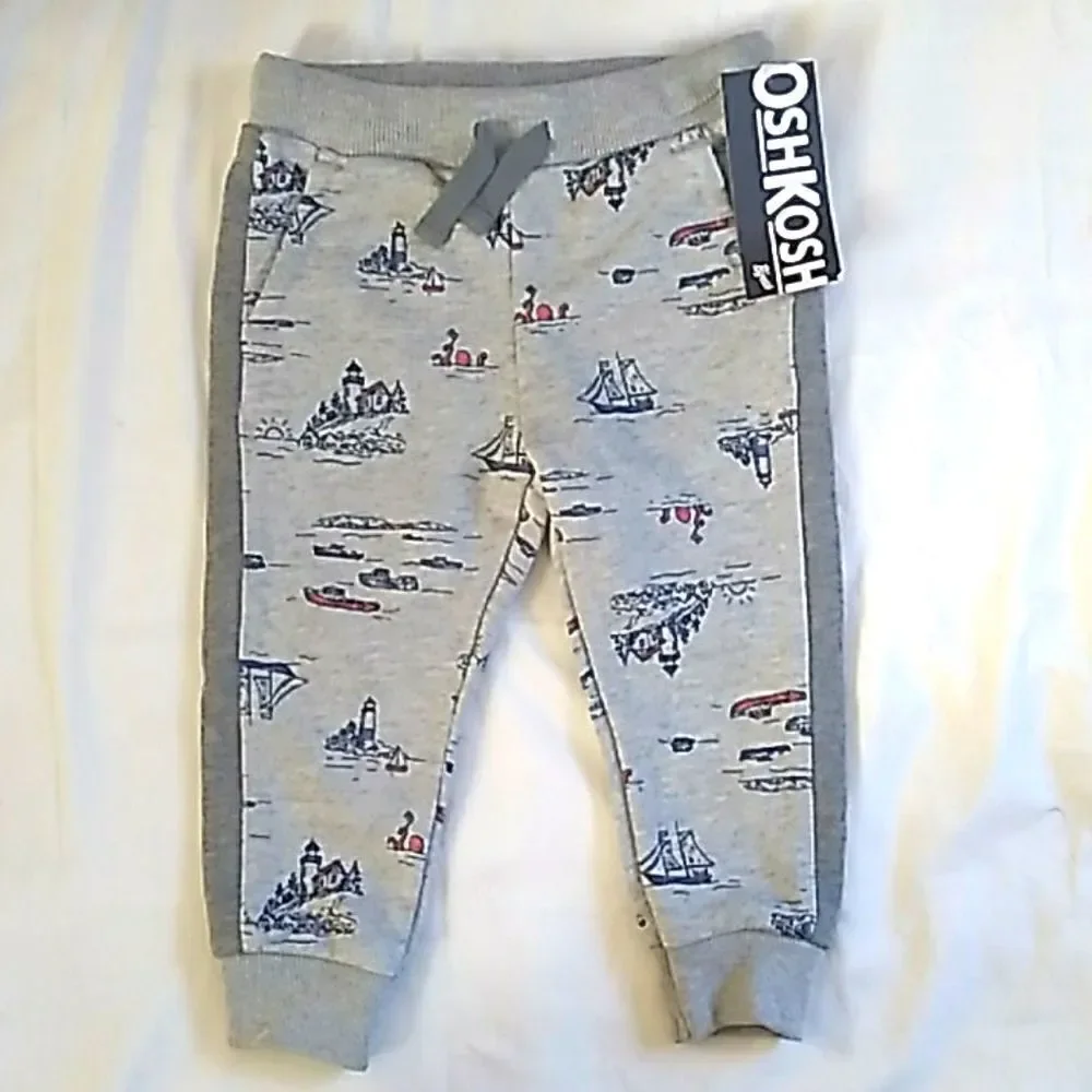 NWT OshKosh Nautical French Terry Joggers